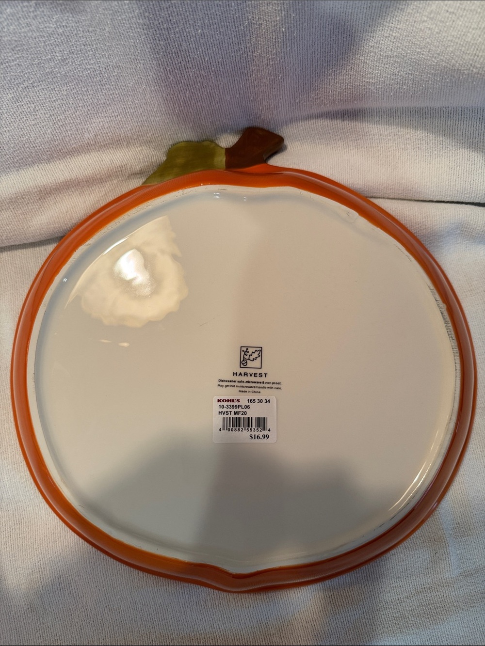 Orange Pumpkin Pie Decorative Serving Plate - Picture 2 of 7